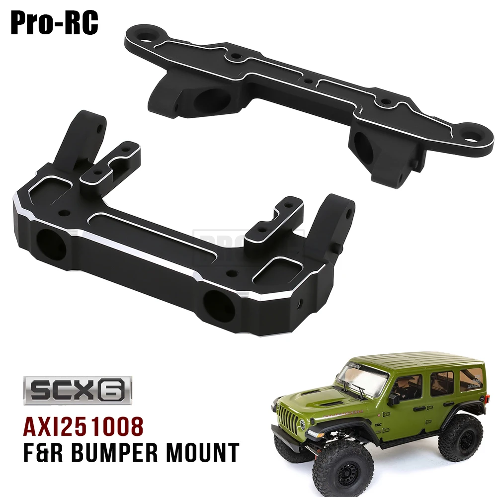 1Pair Aluminum Front&Rear Bumper Mount AXI251008 for Axial 1/6 SCX6 Jeep JLU Wrangler Trail Honcho 4WD RTR RC Crawler Car Part