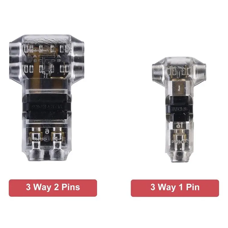DT17 T Tap Wire Connectors 3 Way Wire Splice Connectors No Wire Stripping 14-18 AWG for Car Audio LED Light Strip