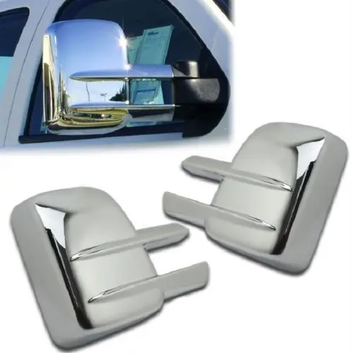 

Triple Chrome Plated ABS Mirror Covers for 07-13 Chevy Silverado 2500/3500 HD/GMC Sierra 2500/3500/HD Best Value Car Parts