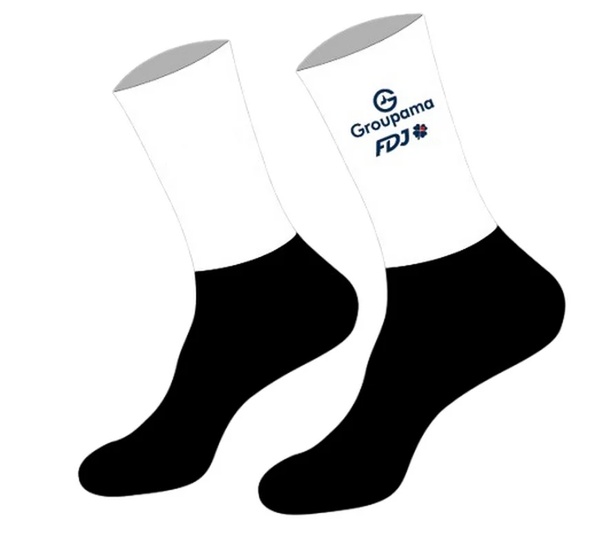 

LASER CUT ONE PAIR Велосипедные носки Groupama Fdj TEAM 2025 года, противоскользящие дышащие велосипедные гоночные носки MITI для мужчин и женщин