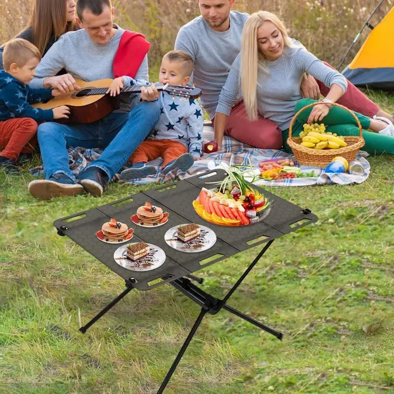 

Portable Picnic Table Foldable Camping Table Non-Slip Folding Picnic Table Camping Table Folding Elastic Retractable Portable