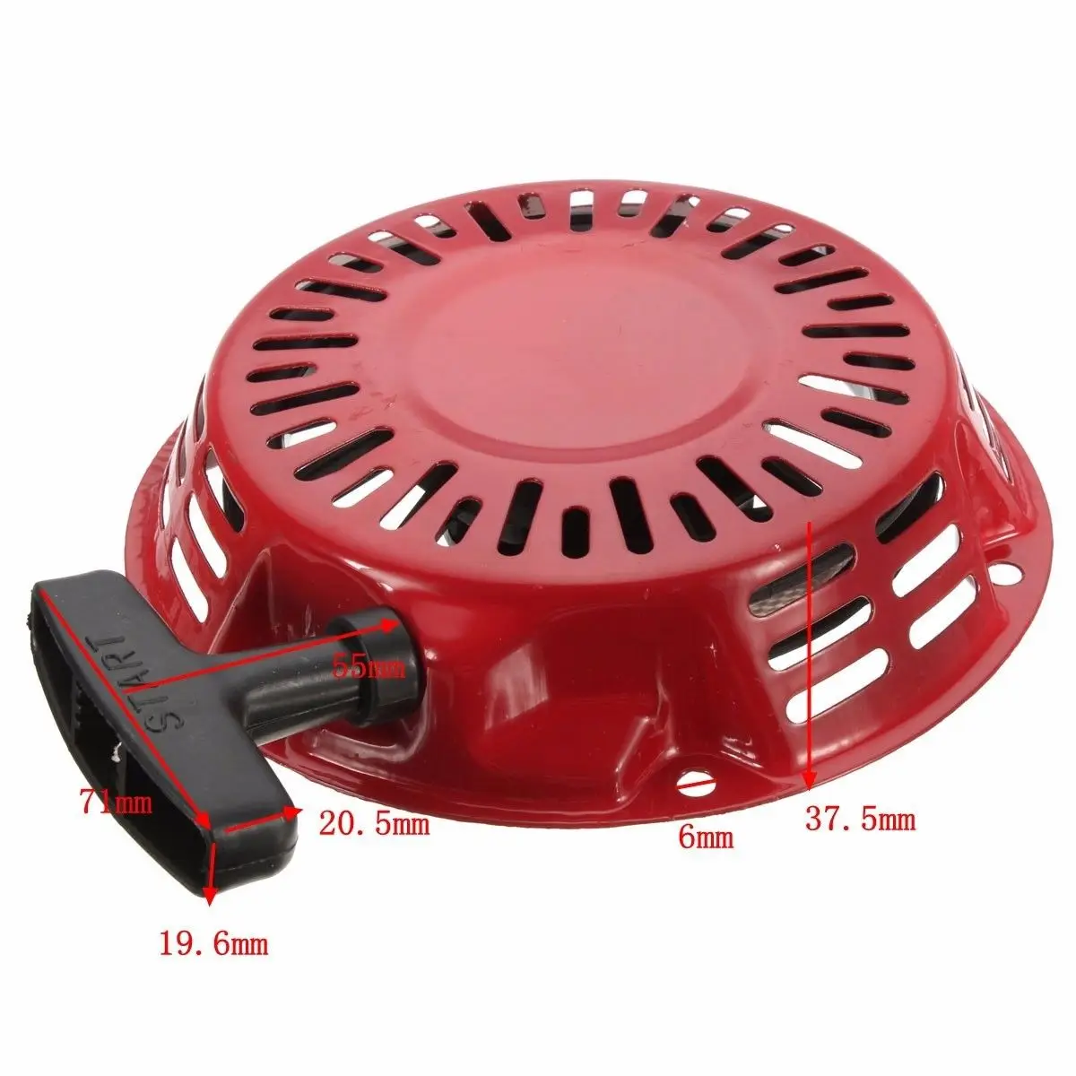 Recoil Starter Assembly Kit for GX120 and For GX200 Engine Pull Starter 180mm Diameter Metal and Plastic Construction