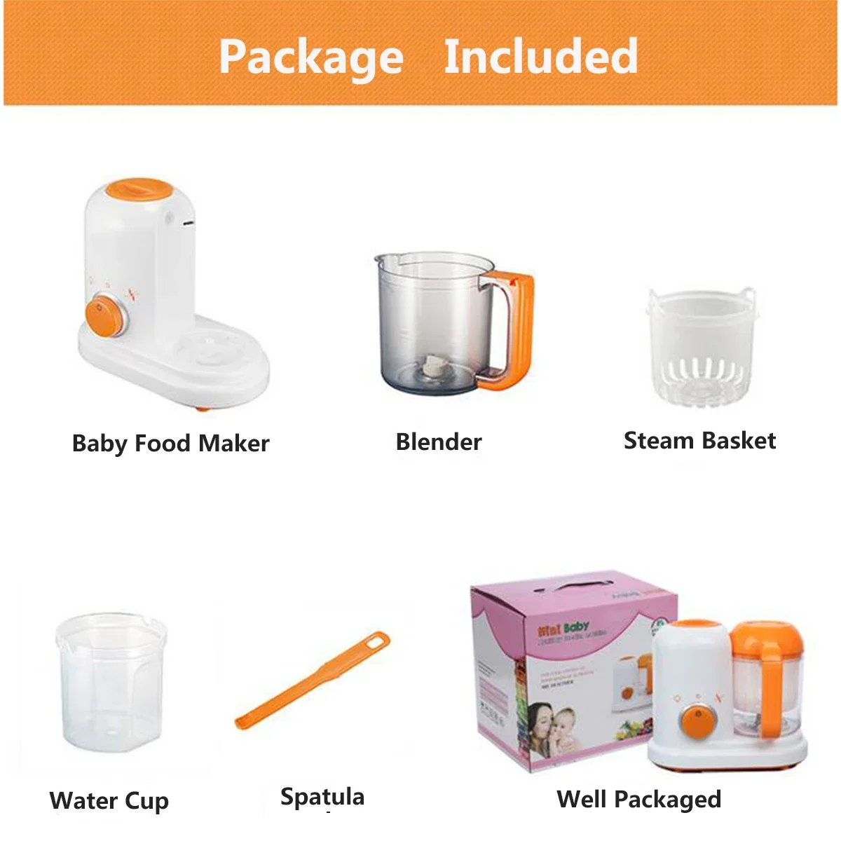 Baby Food Supplement Machine Multicooker Solid Food Cooking Machine Electric Blender Grinder Mixer Steaming and Cooking