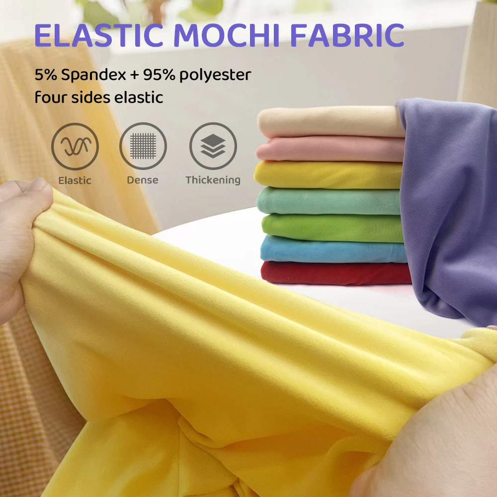 40colors 50x50cm Stretch Mochi Smooth Minky Fabric Hopen 95% Polyester 5% Spandex Stretch 4 Side Plush Fabric For Diy Sewing Toy