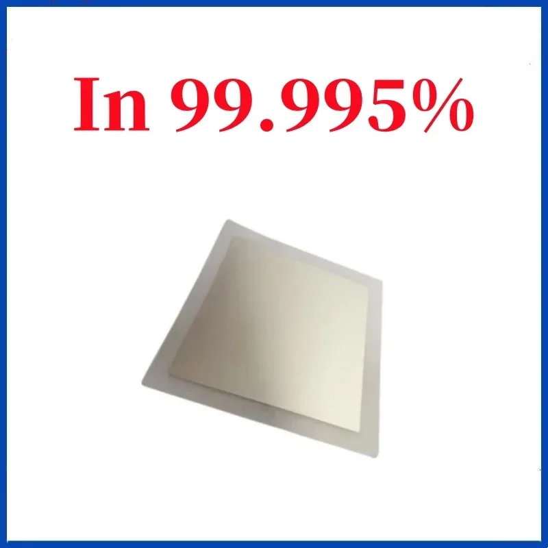 

High Purity Metal Indium Foil Indium Sheet Plate Wafer In99.995% for Experimental and Scientific Research