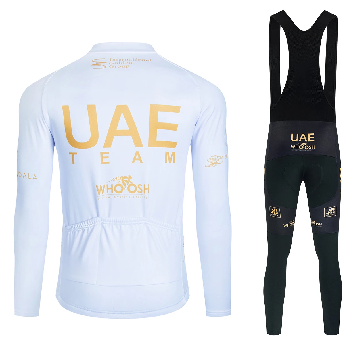 Winter 2024 Cycling Jersey GOLDEN UAE Bike Jacket Maillot Pants Suit Ropa Ciclismo Team Pro Thermal Fleece BicycleClothing