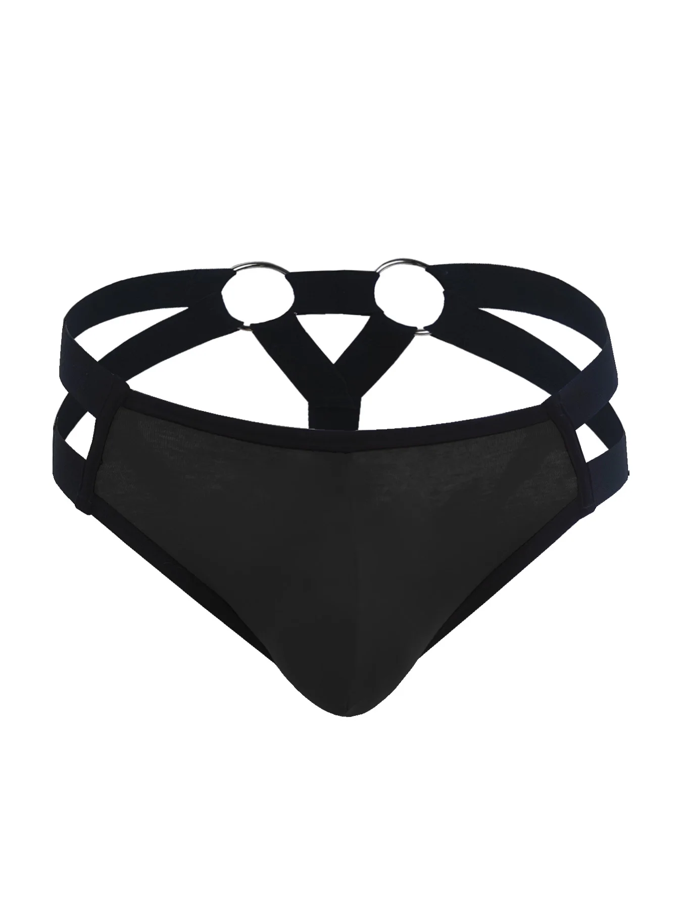 Sexy Men Bondage Underwear Man Jock Strap Thong Mesh G String Jockstrap Elastic Hollow Lingerie T-back Penis Pouch Underpants