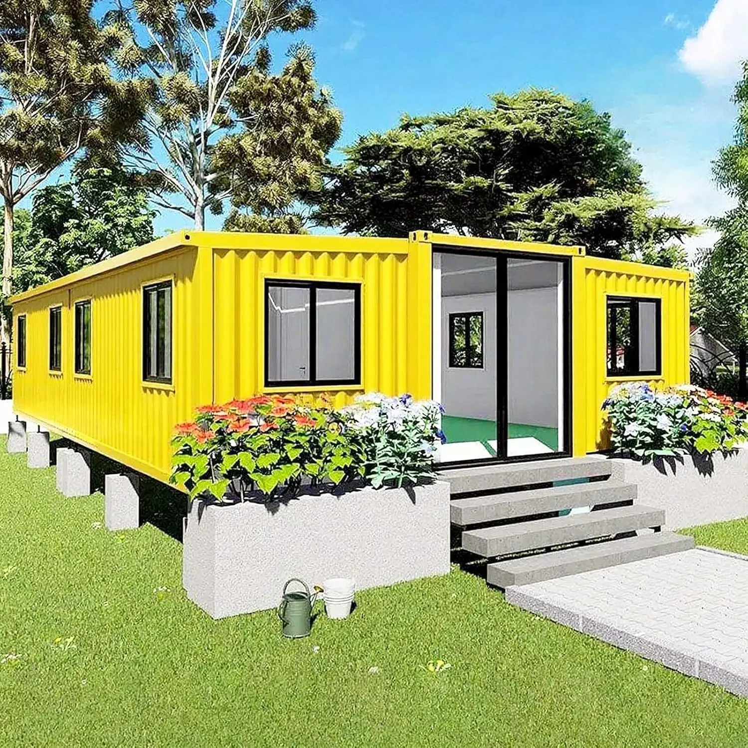 20ft 40ft Container House Prefabricated Ready Made Folding Container House Camping 2 Bedrooms Container Home Price for Spain