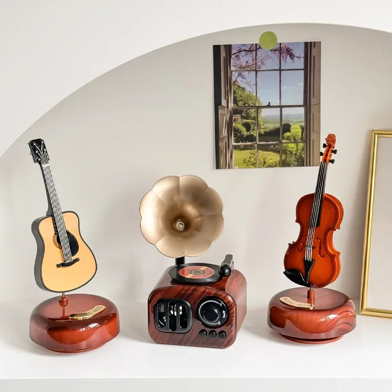 Creative Music Box, Living Room Entrance, Nostalgic Home Decor, Niche High-End Feeling, Phonograph Decoration, Desktop