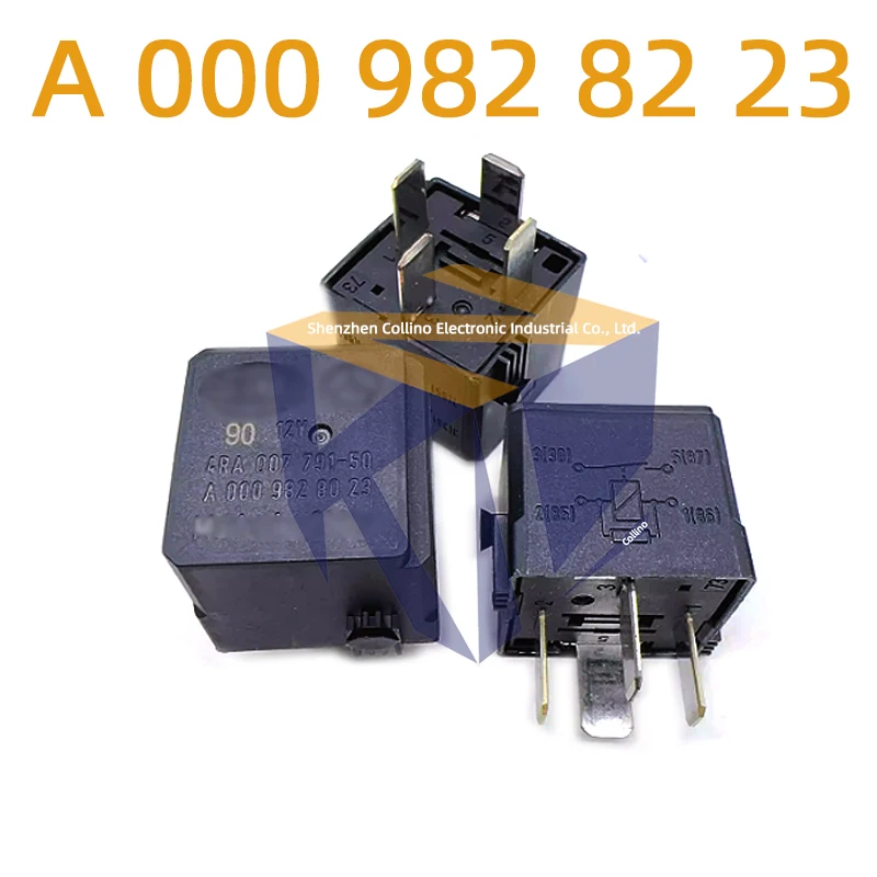 2pcs A 000 982 82 23 4RA 007 791-51 4-pin 12VDC relay