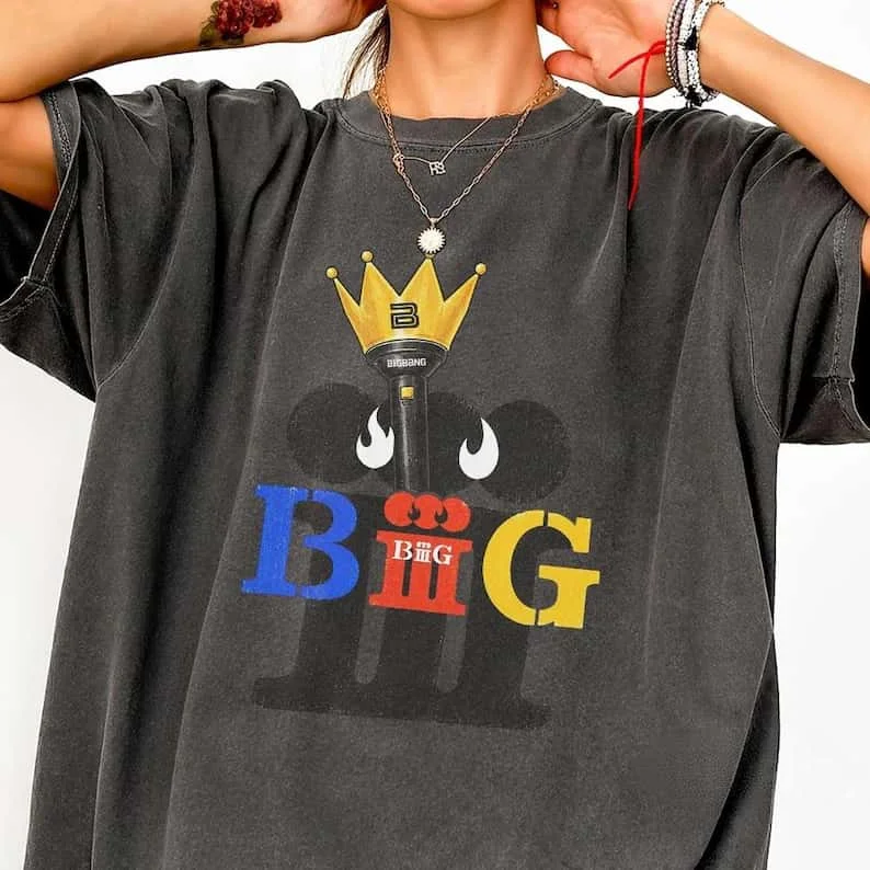 Bigbang 20th Anniversary Concert Bedrucktes T-Shirt Unisex Loose Fit Kurzarm Kpop Fan Merch Lässige Baumwoll-Oberteile – Detail 5