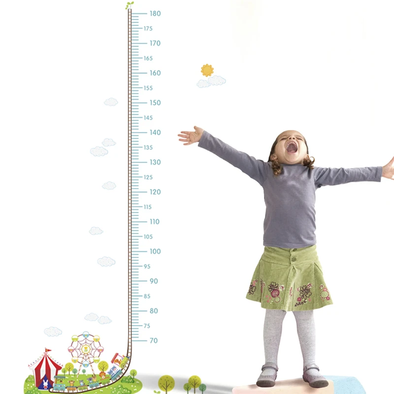 Creative Growth Chart Wall Sticker Kids Room Decoration Nursery Animal Tree Mural Art Decal Cartoon Home Decor Children Gift