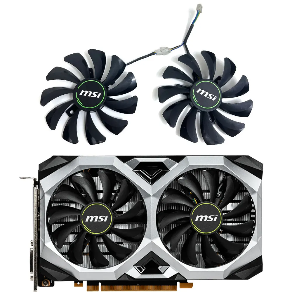 2PCS/SET HA9010H12F-Z GPU FAN，For MSI GTX 1660、1660 SUPER、1660 TI VENTUS XS C、MSI RTX 2060、2060 SUPER VENTUS XS C Video card fan