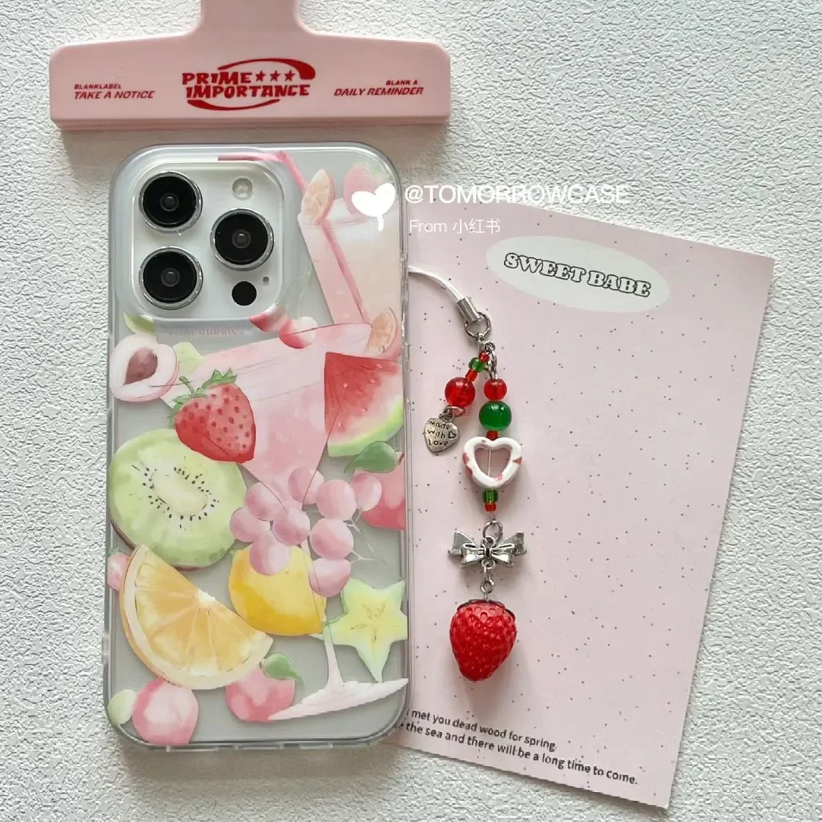 Summer Colorful Juice Fruit Strawberry Cute Matte Phone Case For iPhone 16 15 14 13 12 11 Pro XS Max 7 8 Plus MINI Y2K Cover