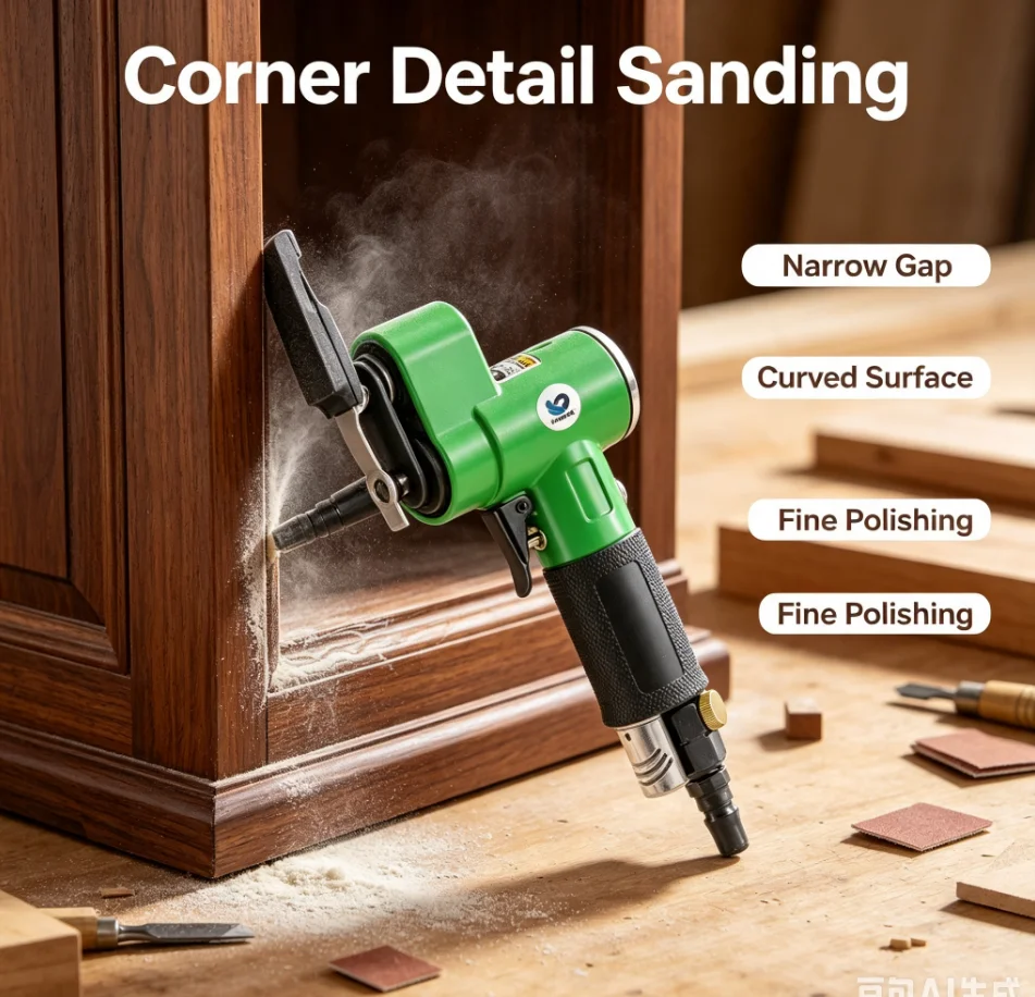Pneumatic straight sandpaper polishing machine reciprocating sandpaper polishing machine wheel hub woodworking grid