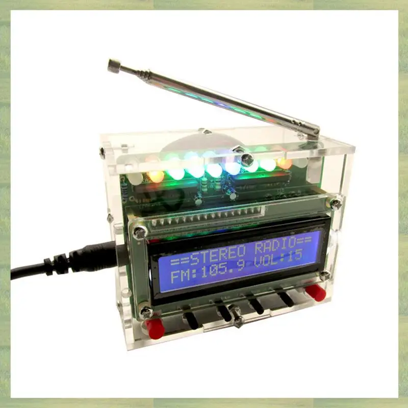 N15R-4X DIY DC 5V Digital Radio Kit Parts TDA5807 51 Single-Chip FM Digital Sound Machine STC89C52 Chip 87MHZ-108MHZ