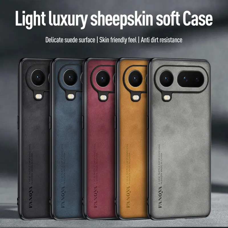 EUCAGR Für Honor Magic 8 Pro Air Schafsleder PU-Leder Stoßfeste Silikon-Handyhüllen Für Honor Magic 8Pro Air Rückseiten-Cover Coque