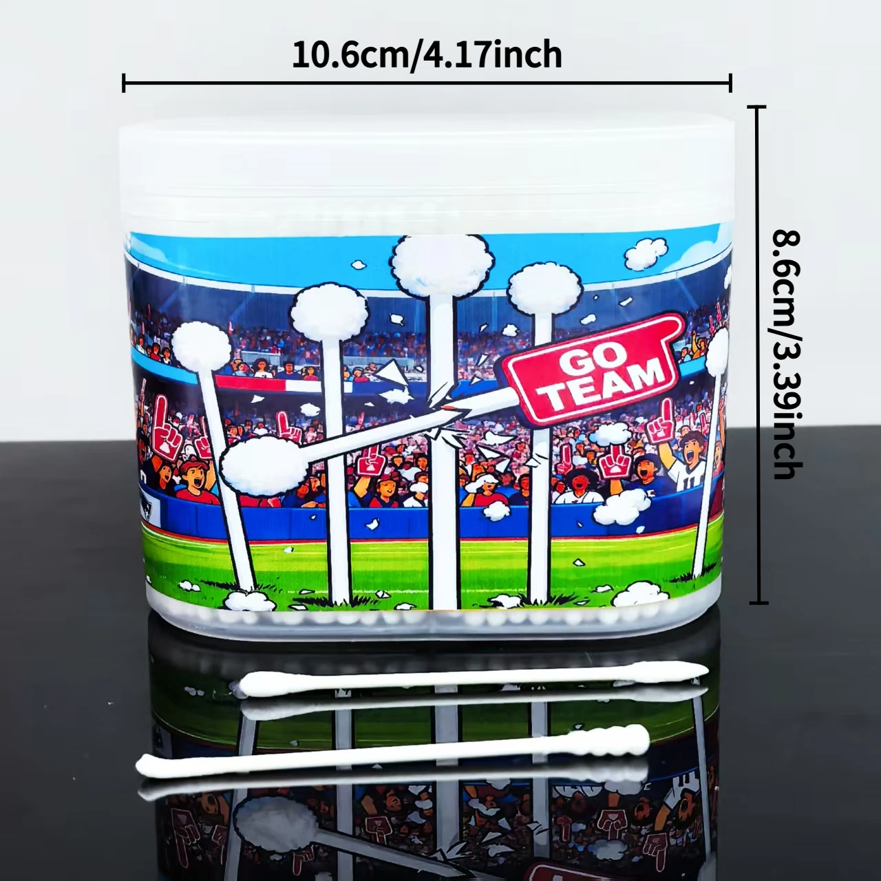 600개입 경기장 응원용 면봉 세트, 양면 미세 종이 스틱 면봉, 선물용 면봉