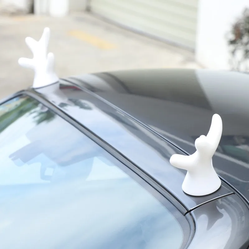 صالح لمازدا MX-5 مياتا رودستر 2016-2024 بولي كلوريد الفينيل سقف السيارة الديكور الغزلان قرن الوعل ملصقات ثلاثية الأبعاد اكسسوارات السيارات