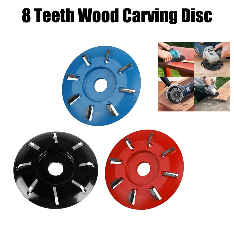 Wood Carving Tools 8 Teeth Wood Carving Disc Stump Grinder Wood Turbo Carving Disc Curve Stump Killer Angle Grinder Accessories