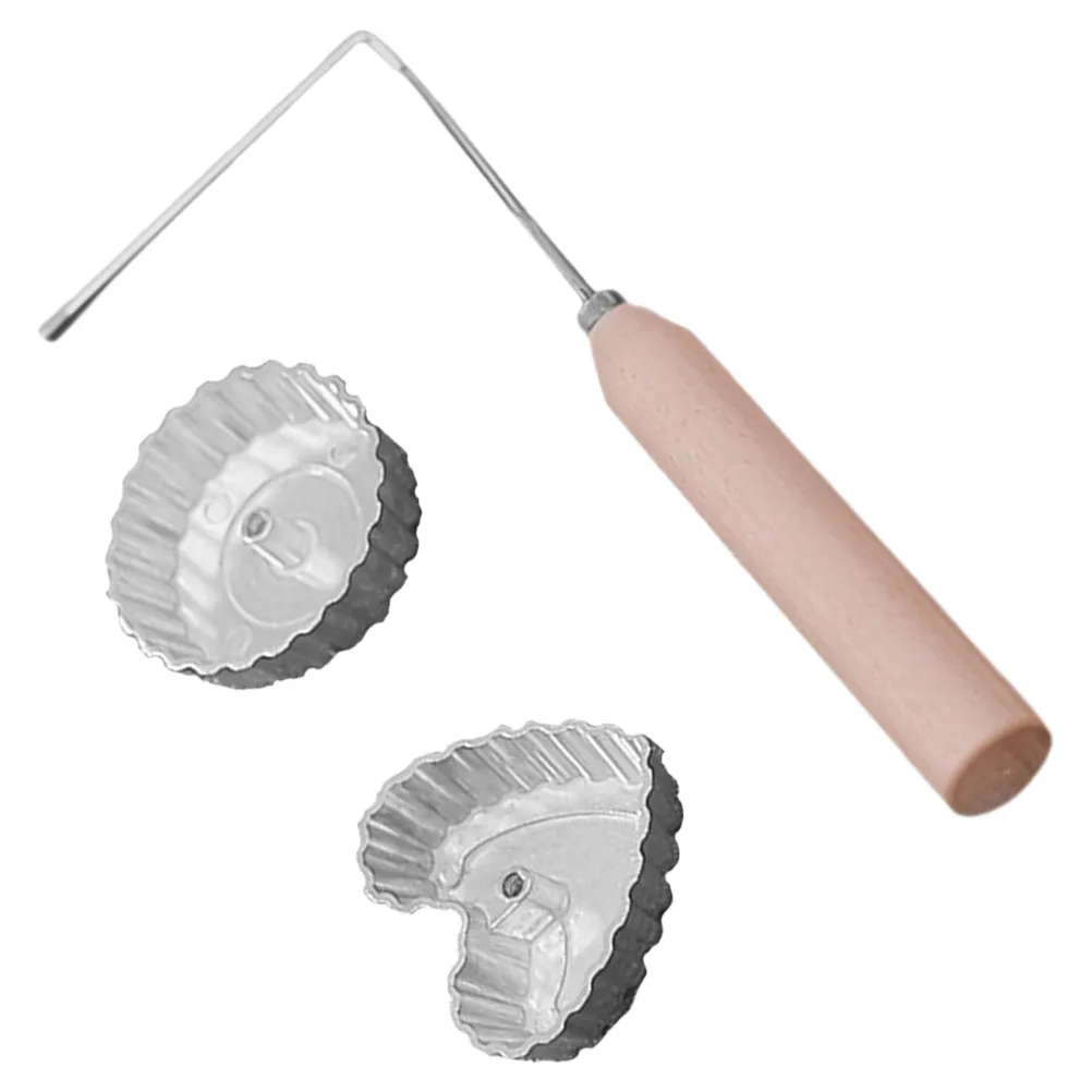 

1 Set Non-Stick Frying Spoon Wooden Handle Aluminium Alloy Spoon Kitchen Cooking Utensil Bunuelos Maker For Frying Snack Home