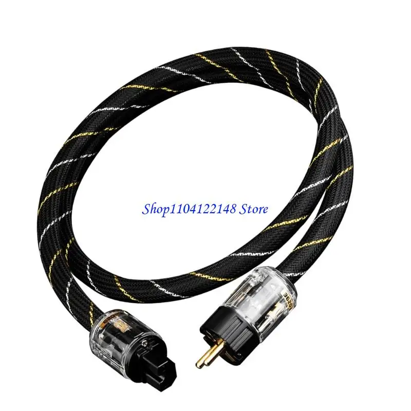 P9FA Heavy Duty Power Cable with Gold Coated Connectors & Enhances Shielding Power Supply Cord for Stereo System