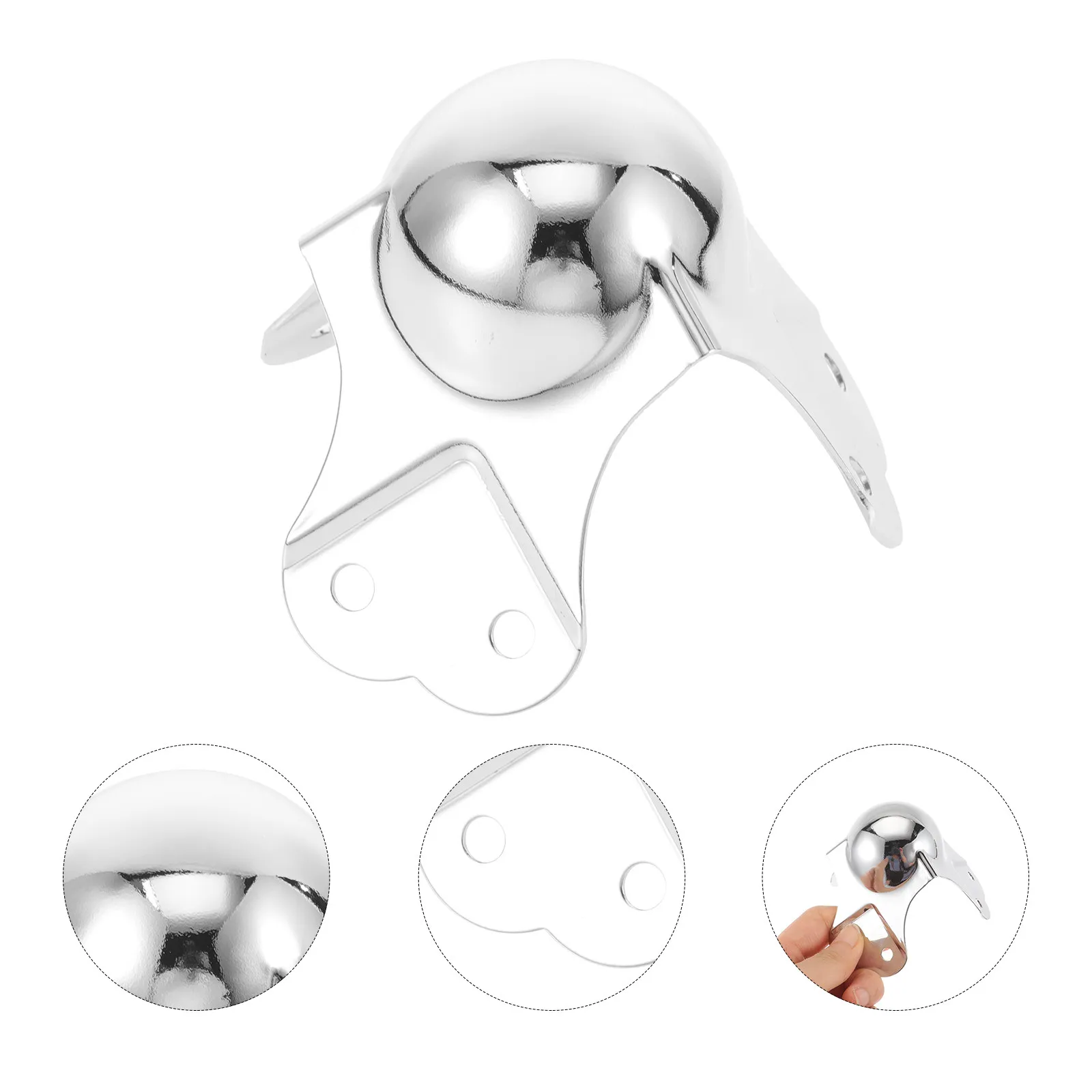

2Pcs Corner Edge Protectors Alloy Material Strong Flight Box Hardware Kit Metal Ball Corner Protector Silver for Furniture