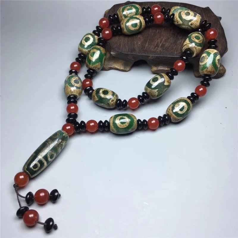 Jewelry Wholesale Dzi Agate Nine plus Three Eyes Sky Beads Necklace