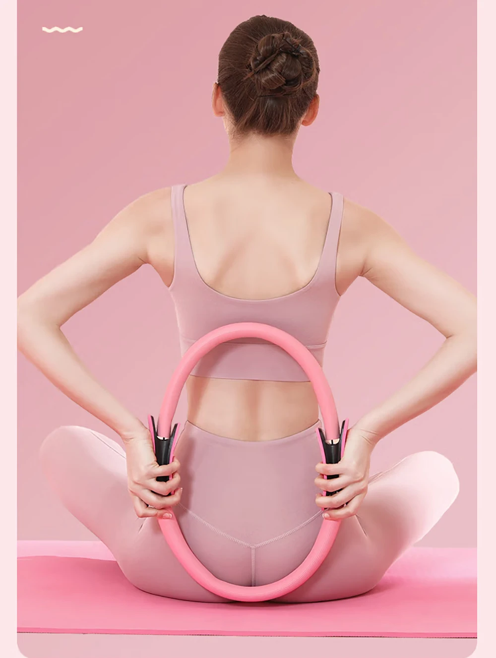 Yoga Pilates Ring Magic Circle Frauen Widerstand Home Workout Zurück Dünne Beine Gestaltung Postpartale Beckenboden Muskel Training – Detail 3