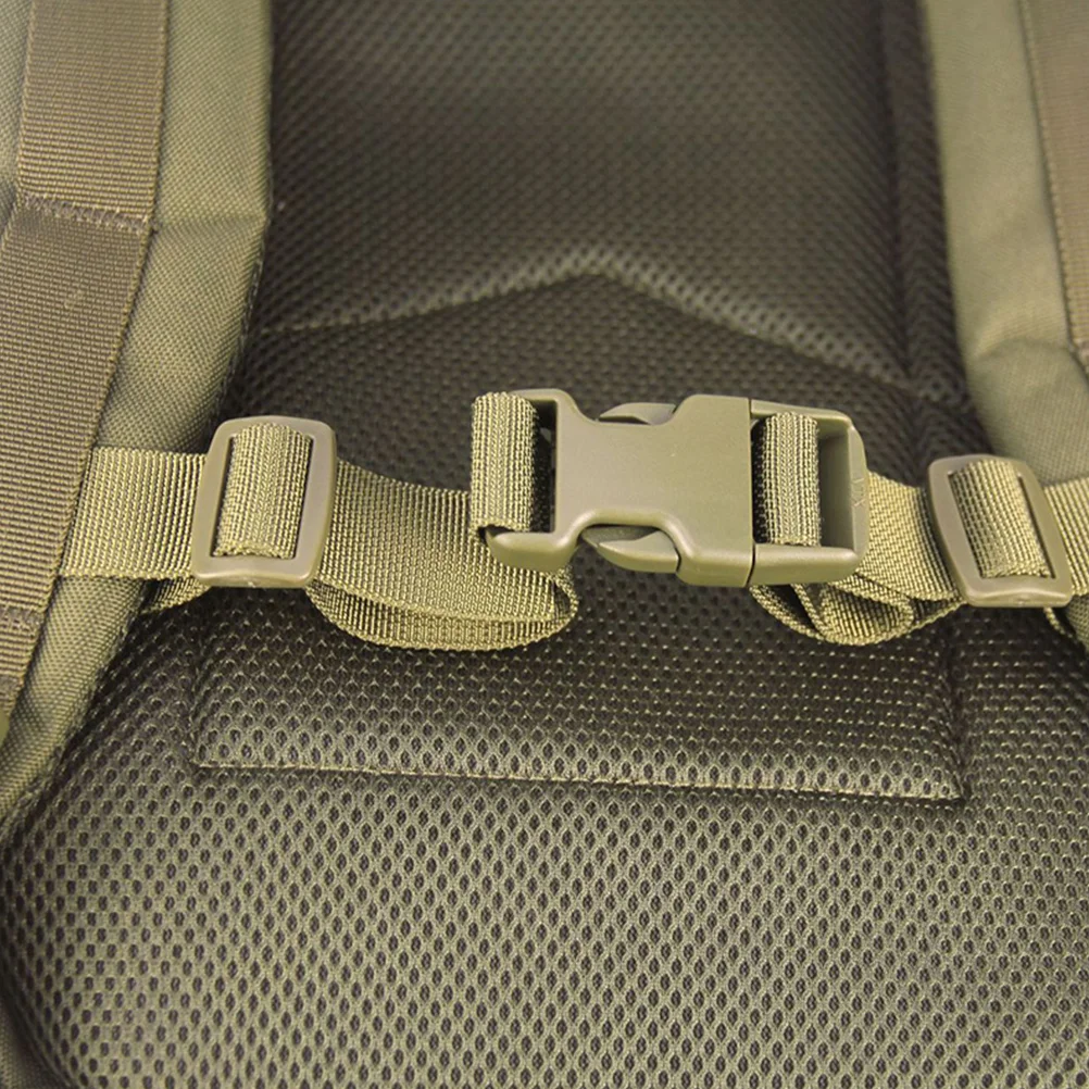 

2 Pcs Military Green Adjustable Backpack Straps Quick Release Chest Belts Durable Nylon Heavy Duty Retractable Buckle Camping