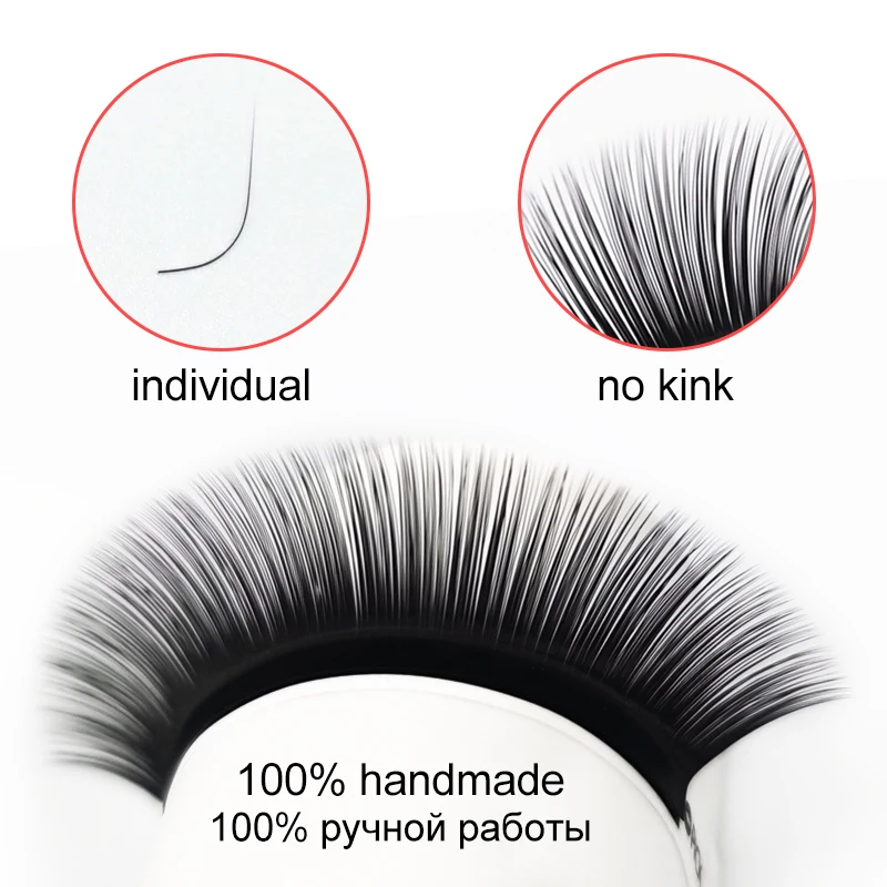 SEAMULAN L L+ LC LU M Curl Individual Eyelashes 8-13mm MIX Natural Silk Mink Matte Extension False Lashes Faux Cils Maquillage