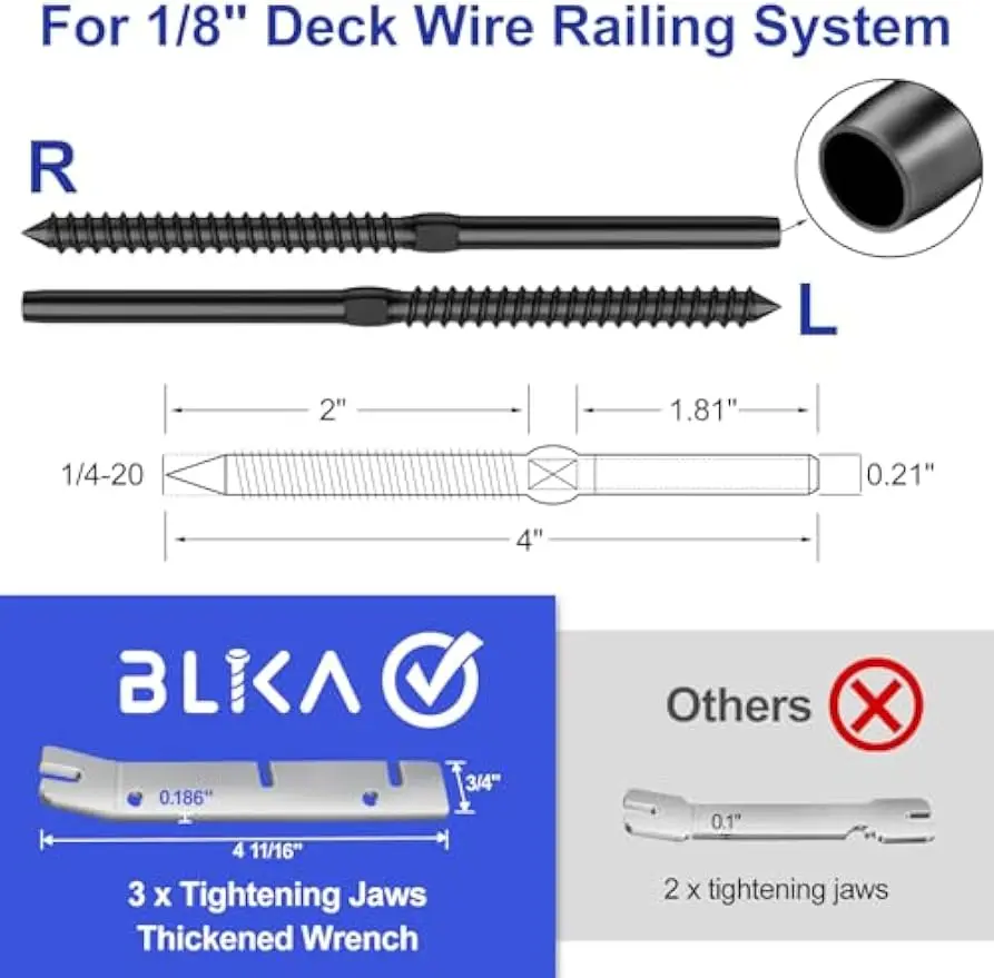 100 Pack 1/8