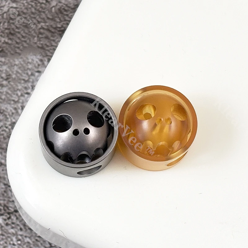 

Титановый сплав PEI карманный череп из паракорда тканый EDC нож кулон фонарик кулон брелок кулон игрушка для снятия стресса кулон