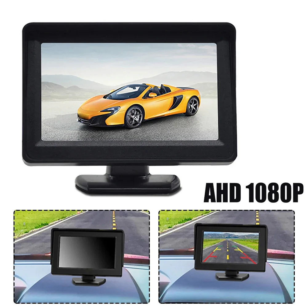 5 Inch Car Monitor Display Video Monitor TFT LCD Monitor Rear View Camera High-definition Screen Quick Installation
