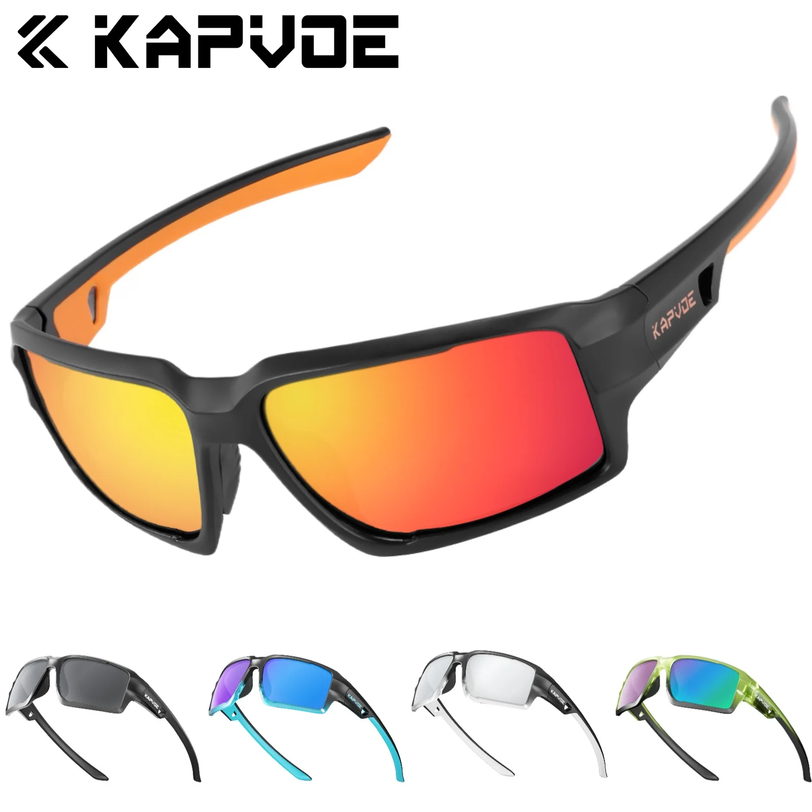 Kapvoe Männer Polarisierte Angeln Sonnenbrille Mode Coole Gläser Sport Radfahren Fahrrad Brillen für Fahrrad UV400 MTB Straße Fahren