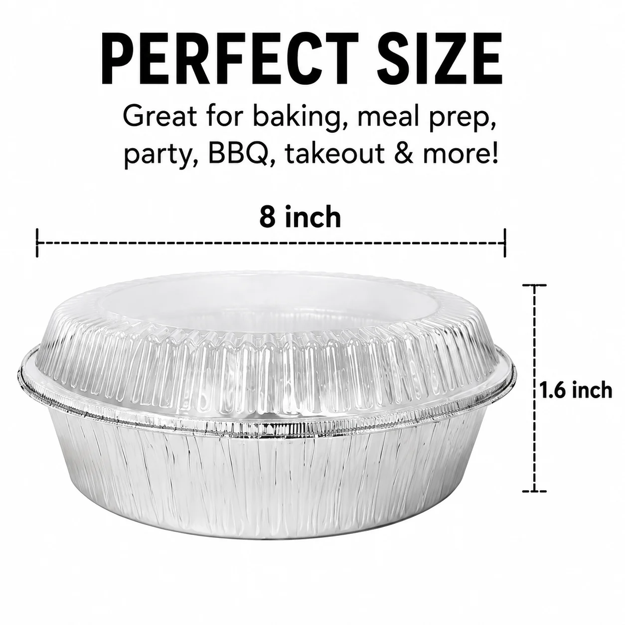 Disposable Round Aluminum Foil - огляд і ціна Meal Prep Bowl