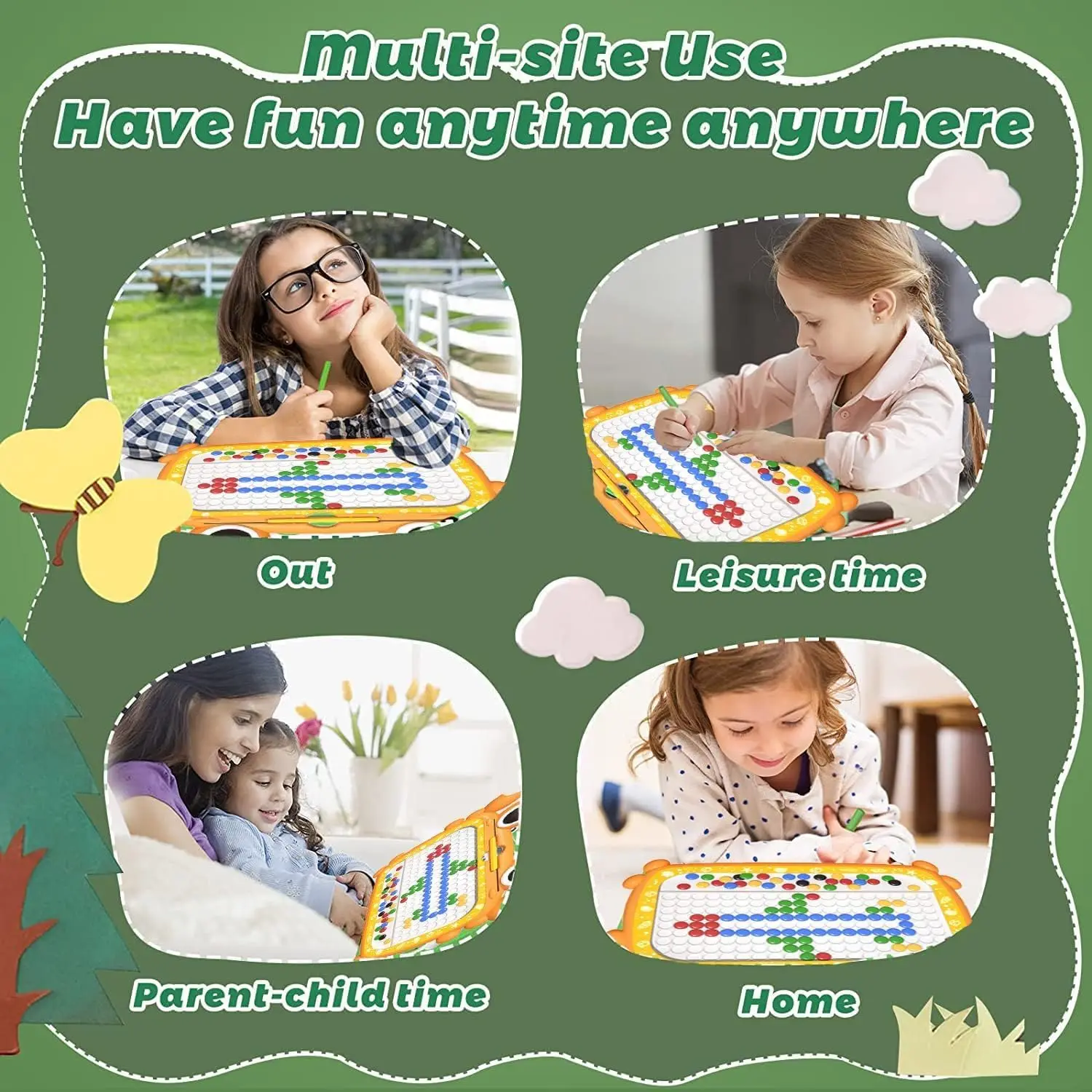 Magnetic Crab Drawing Board พร้อมปากกาแม่เหล็กขนาดใหญ่ Graffiti Board Art Montessori การศึกษาก่อนวัยเรียนของเล่นของขวัญ