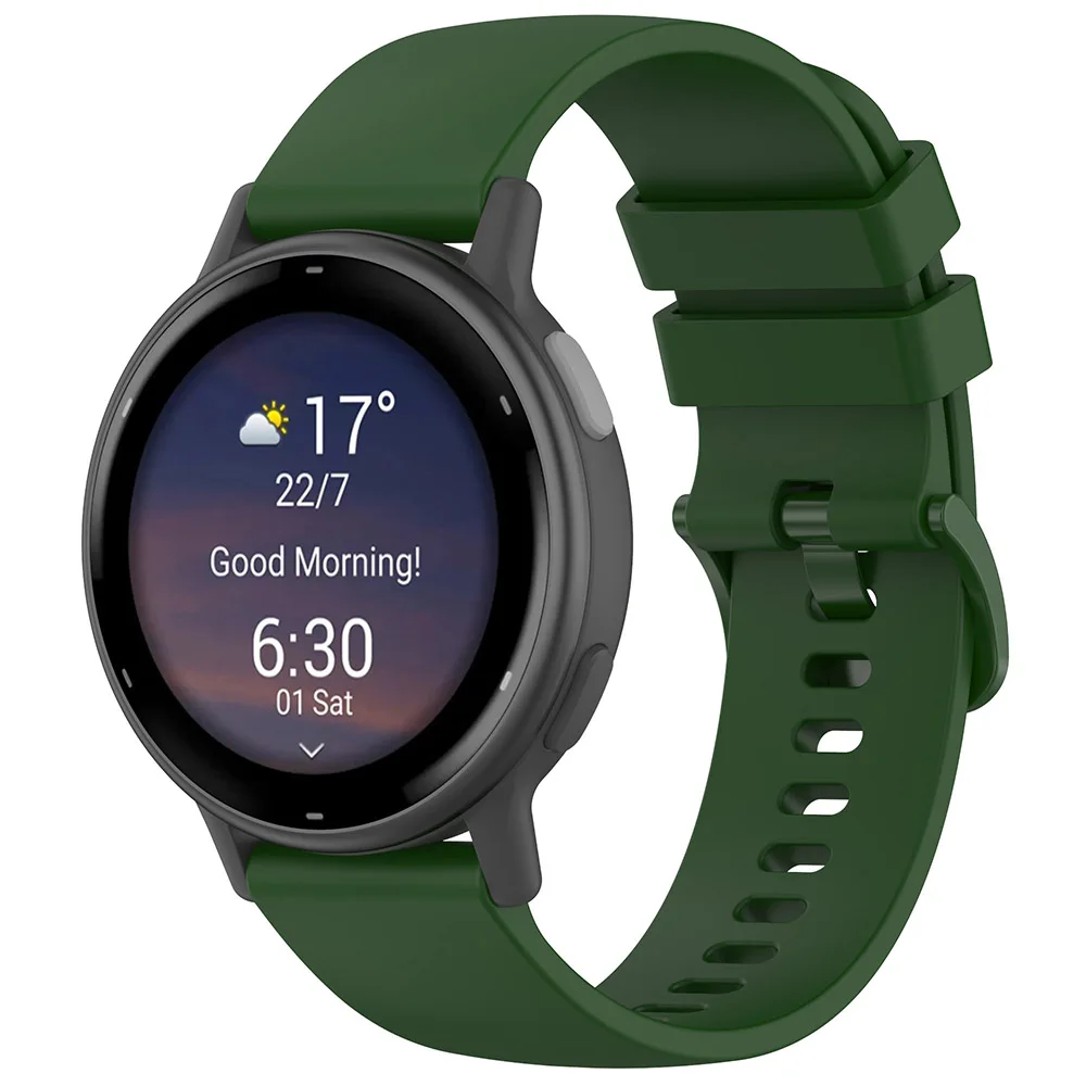 20mm 22mm Silicone Strap For Garmin Vivoactive 6/5 Venu Forerunner 265 25S Replacement Watch Band for Huawei Watch GT5 Pro 46mm image 4
