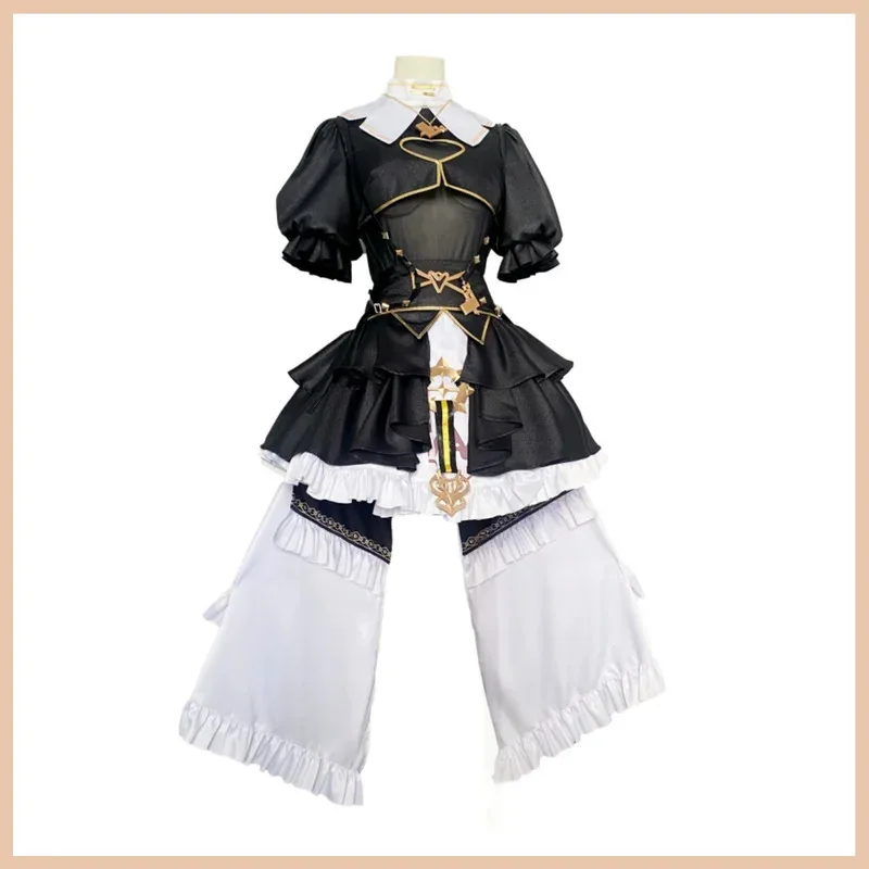 الظاهري YouTuber Houshou البحرية تأثيري حلي VTuber راهبة شقيقة 1st لايف أهوي القوطية فستان شعر مستعار امرأة مثير كرنفال البدلة ؛ 2'a ، 6