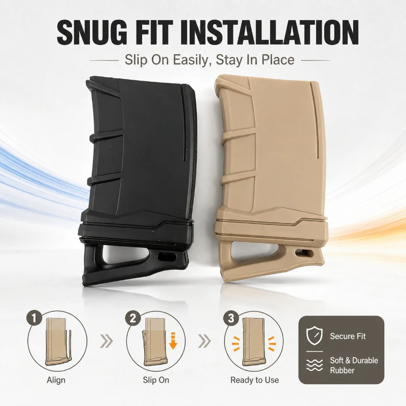 Quick Draw Rubber Magazine Holster for M4/M16 5.56 Airsoft Tactical Non-Slip Mag Pouch Hunting Accessory - SINAIRSOFT