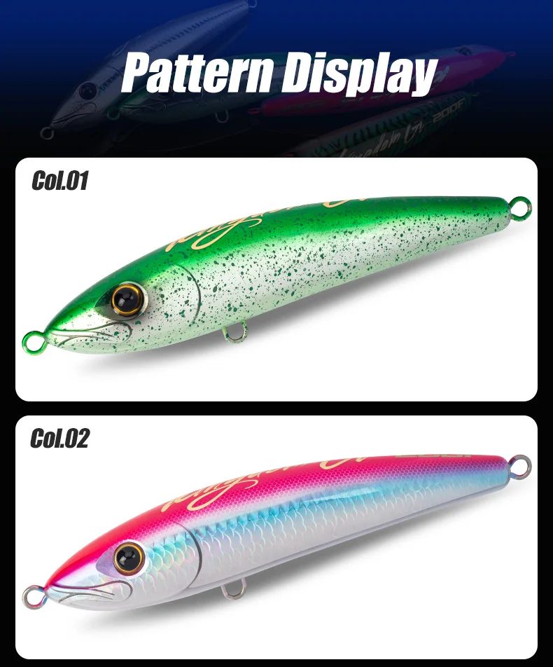 YOOFISH GT Schwimmende Bleistiftköder 180 mm 200 mm 78 g 115 g Topwater-Angelköder Künstliche harte Köder GT Salzwasser-Meeresangelköder – Detail 10