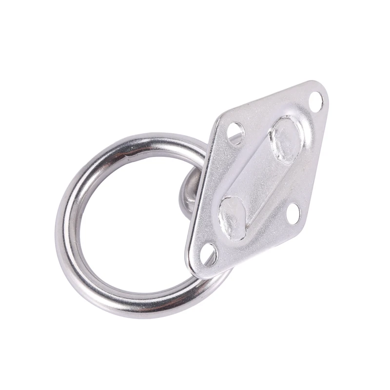 10Pcs 80Mmx50mm Mounting Hook For Wall Or Ceiling With Round Ring Stainless Steel - Bracket / Attachment