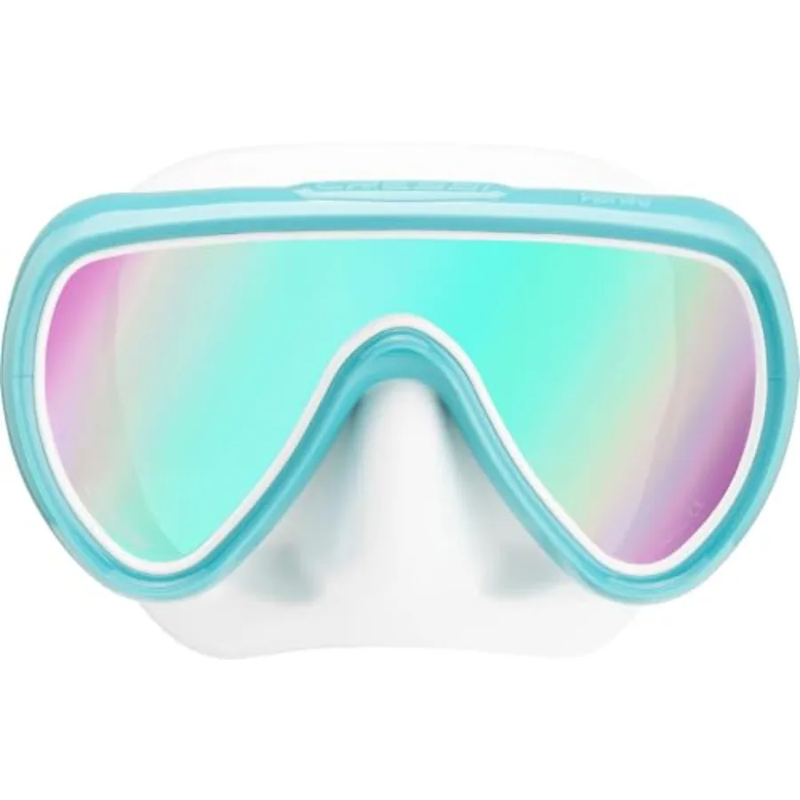 

Compact Mono-Lens Diving Mask for Narrow Faces: UV420-Coated Lens Honey Color Eye Protection Designed in Italy