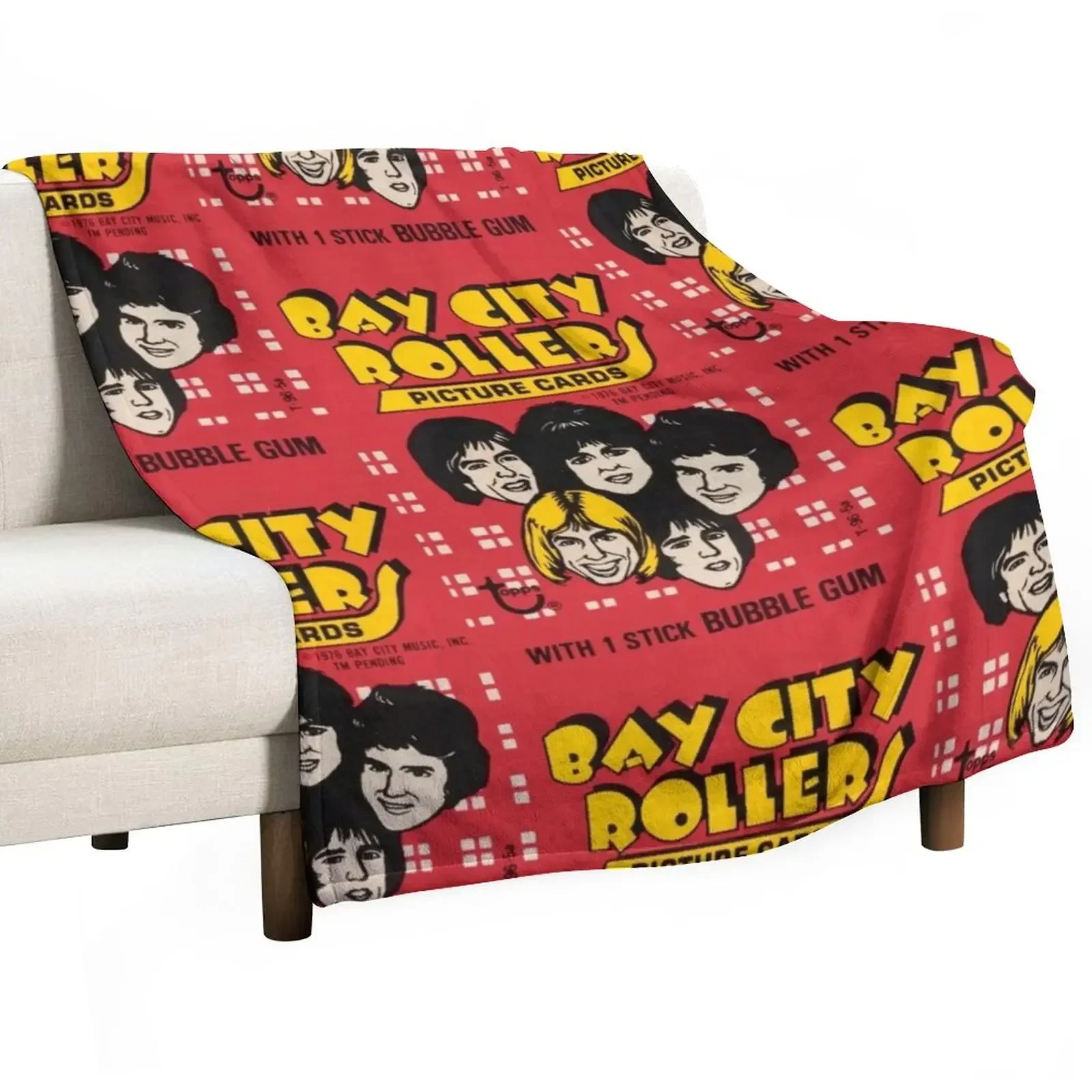 Bay City Rollers - S-A-T-U-R-D-A-Y NIGHT !! Throw Blanket Plaid on the sofa for winter Blankets