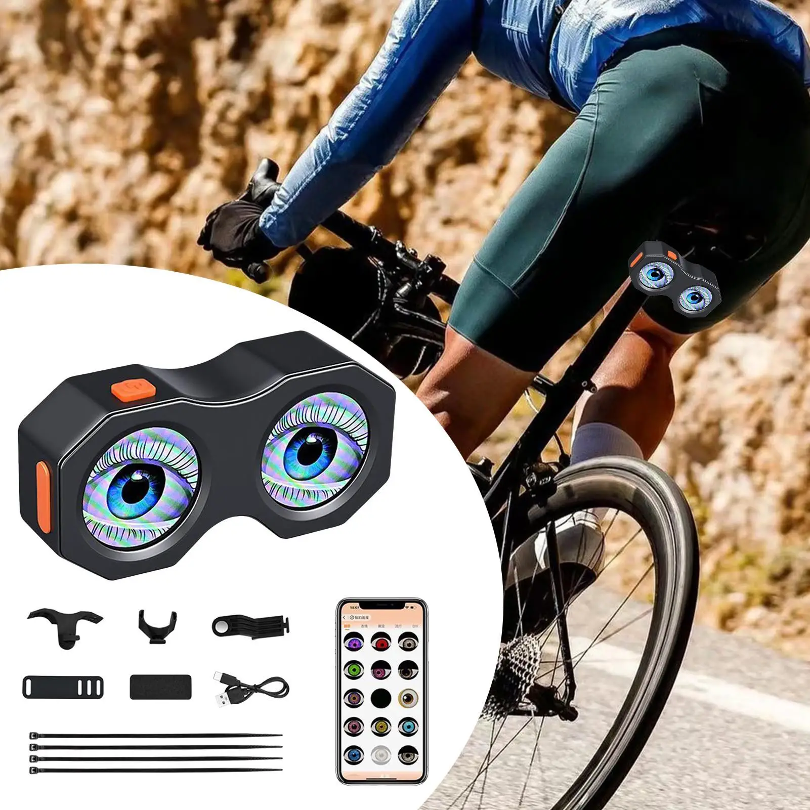 

Rear Bike Light Rechargeable Bike Lights Waterproof Lamp For Scooter Night Commuting Riding Cycling Kids Women Men