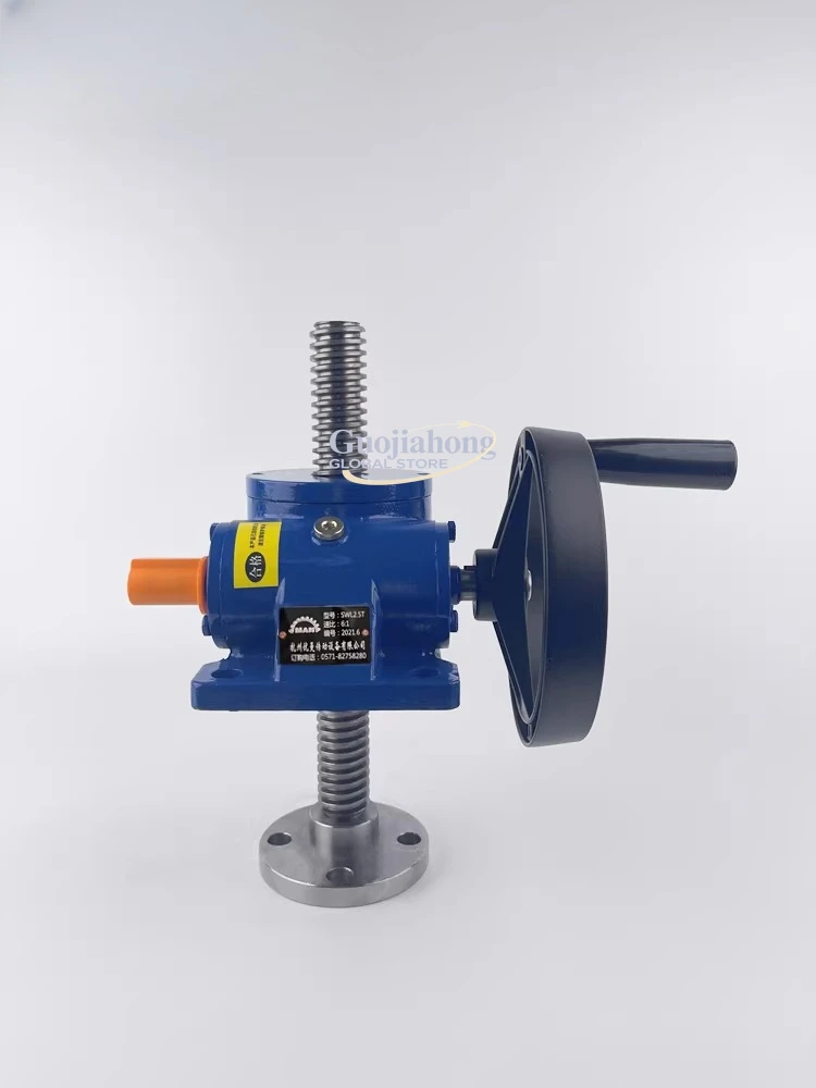 

Fixed lifting platform electric lift screw hand spiral small screw hoist linkage worm gear