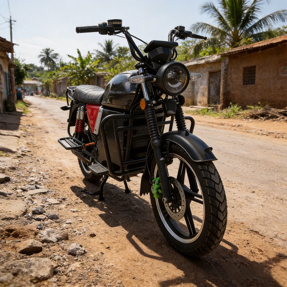 bssHigh-speed long-range 4500W 72V electric motorcycle with a load capacity of 250 kg, 80-100 km/h, suitable for off-road use