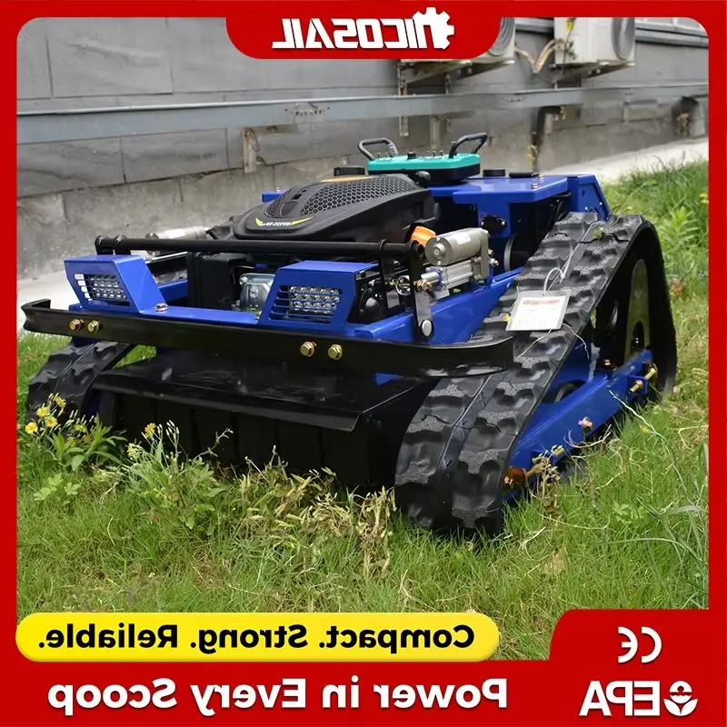 OEM Custom QL500 Remote Control Lawn Mower 24V Battery CE EMC Grass Cutter with Cutter Lift for Farm Garden and Slope Mowing