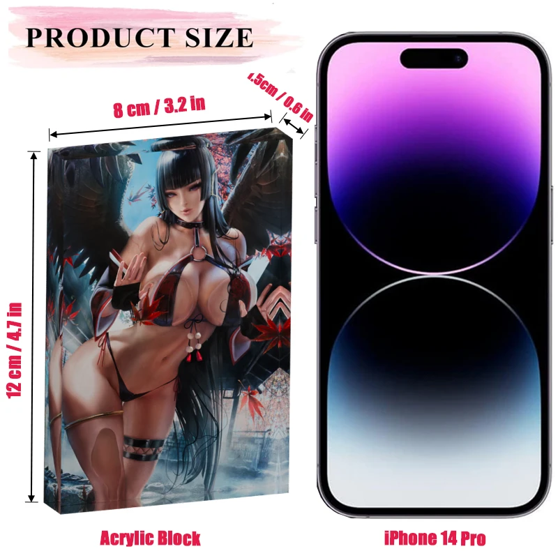 Momiji Dead or Alive Waifu Kunoichi Sexy Statuetta Figura, Segno da Scrivania Trasparente Personalizzato per Decorazione Casa e Ufficio, Targa da Collezione Sacerdotessa del Drago per Setup PC, Regalo Otaku, Accessori