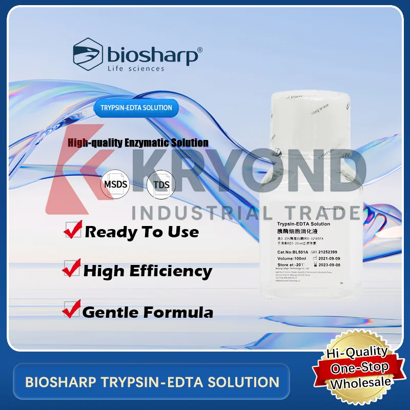

BIOSHARP TRYPSIN·EDTA РАСШЕНИЕ для пищеварения клеток и субкультуры в лабораторных приложениях Оригинальный продукт